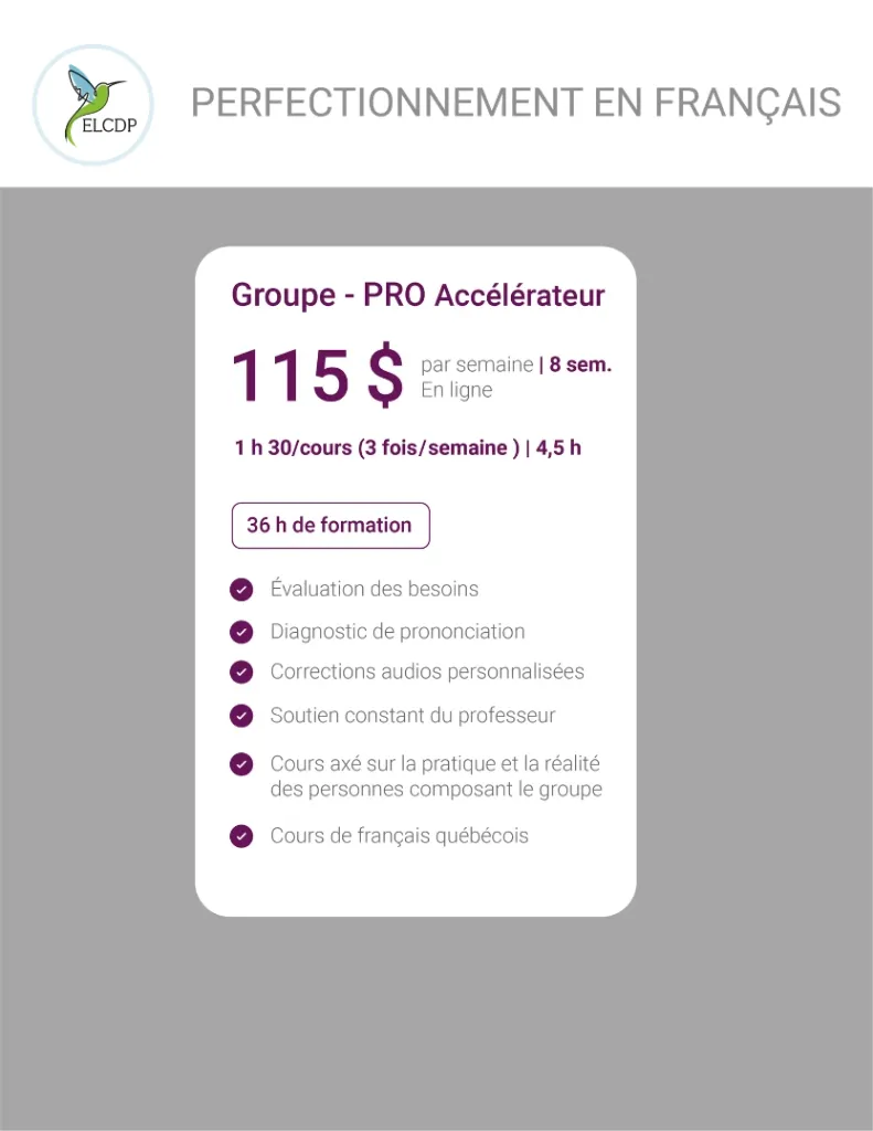 [ELCDP-FR-PRO3-E26] Perfectionnement en français pour professionnels (3 fois par semaine)